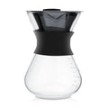 EECOO Manual Hand Drip Coffee Maker Glass Pot with Stainless Steel Filter, Hand Drip Coffee Maker Glass Coffee Pot