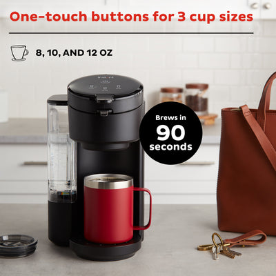 Instant Solo Café 2-in-1 Single Serve Coffee Maker for K-Cup Pods and Ground Coffee, Black
