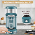 Single Serve Coffee Maker, Coffee Brewer for K-Cup Single Cup Capsule and Ground Coffee, Single Cup Coffee Makers with 6 to 14oz Reservoir, Small Size,Green